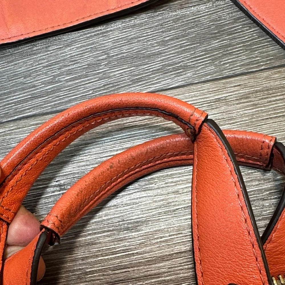 Coach Coral and Tan Satchel - Picture 14 of 14